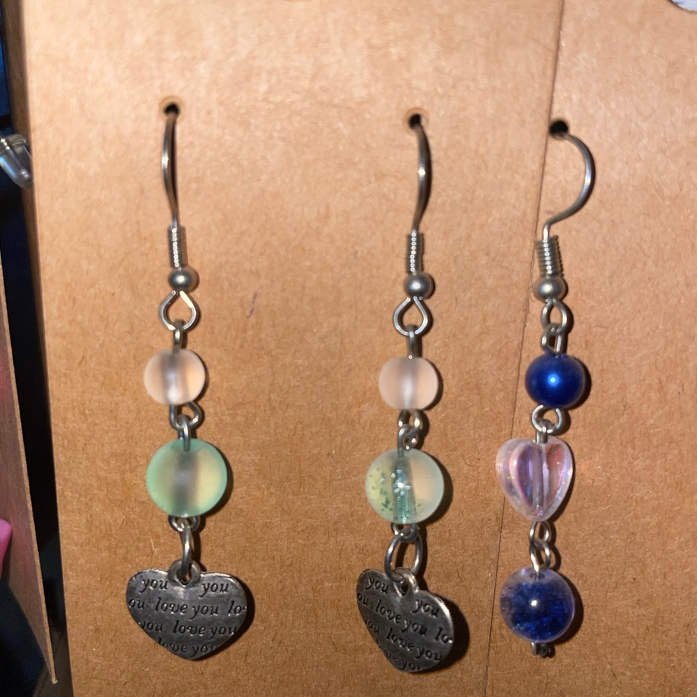 Whispers and Love notes dangle earrings